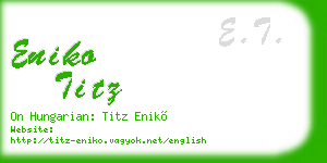 eniko titz business card