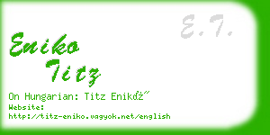 eniko titz business card